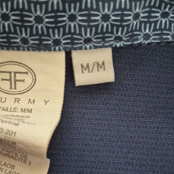 Fourmy Deep Blue Polo with Patterned Collar - Picture 11 of 16